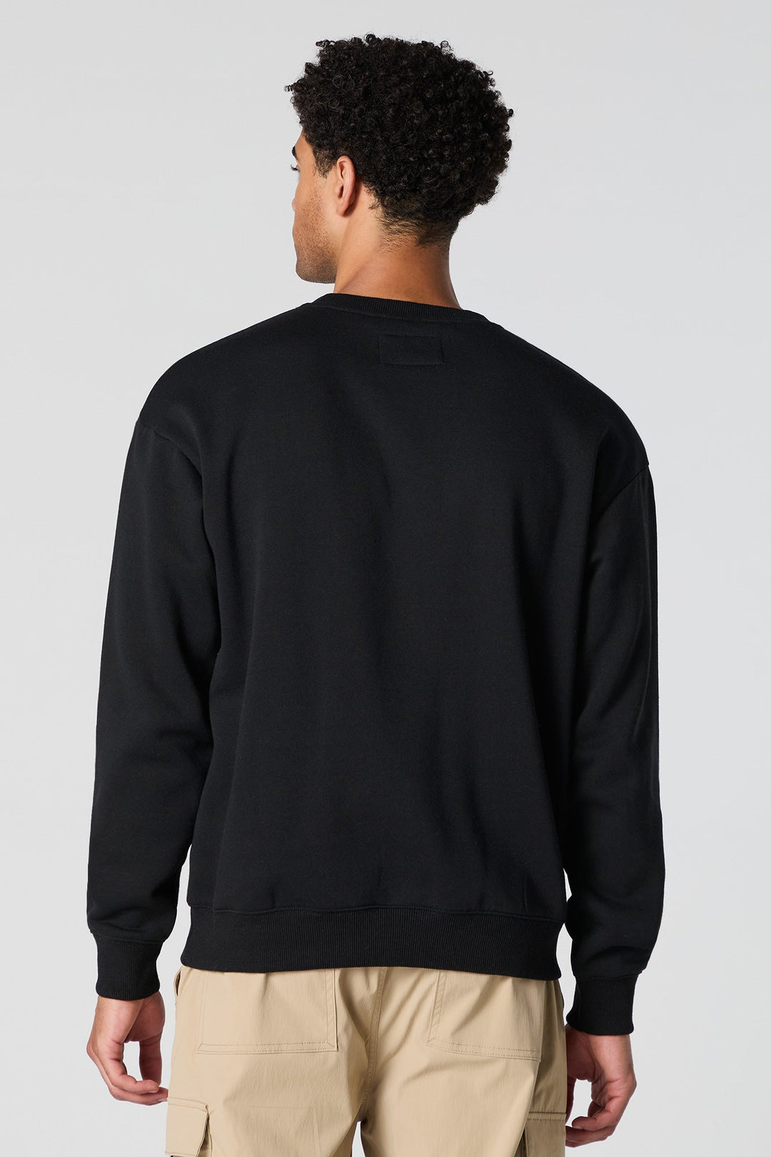 Solid Fleece Crewneck Sweatshirt