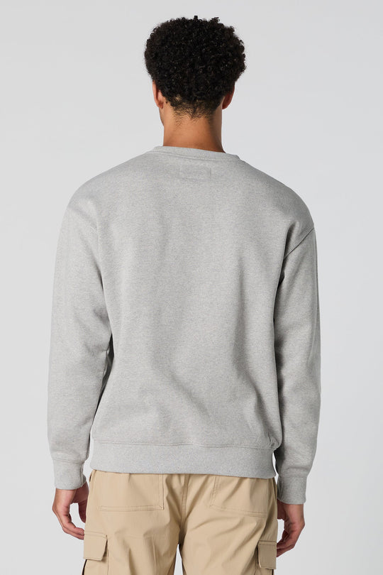 Solid Fleece Crewneck Sweatshirt