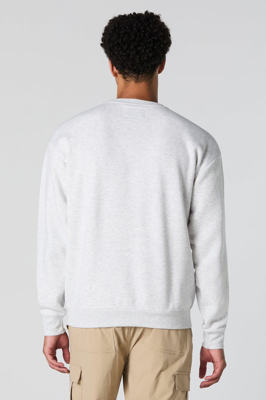 Solid Fleece Crewneck Sweatshirt