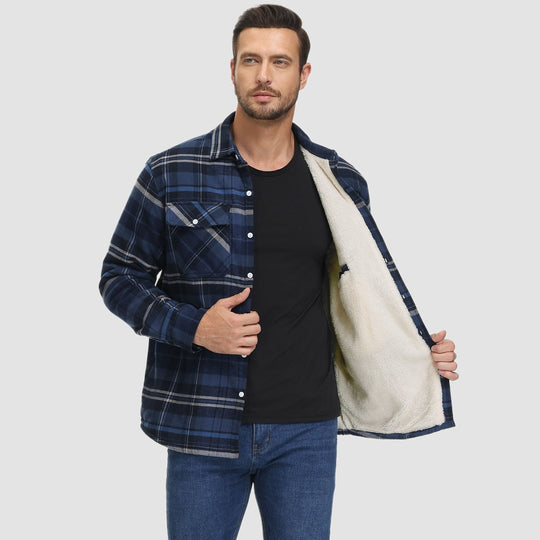 Alexandar™ | Sherpa Lined Flannel Overshirt