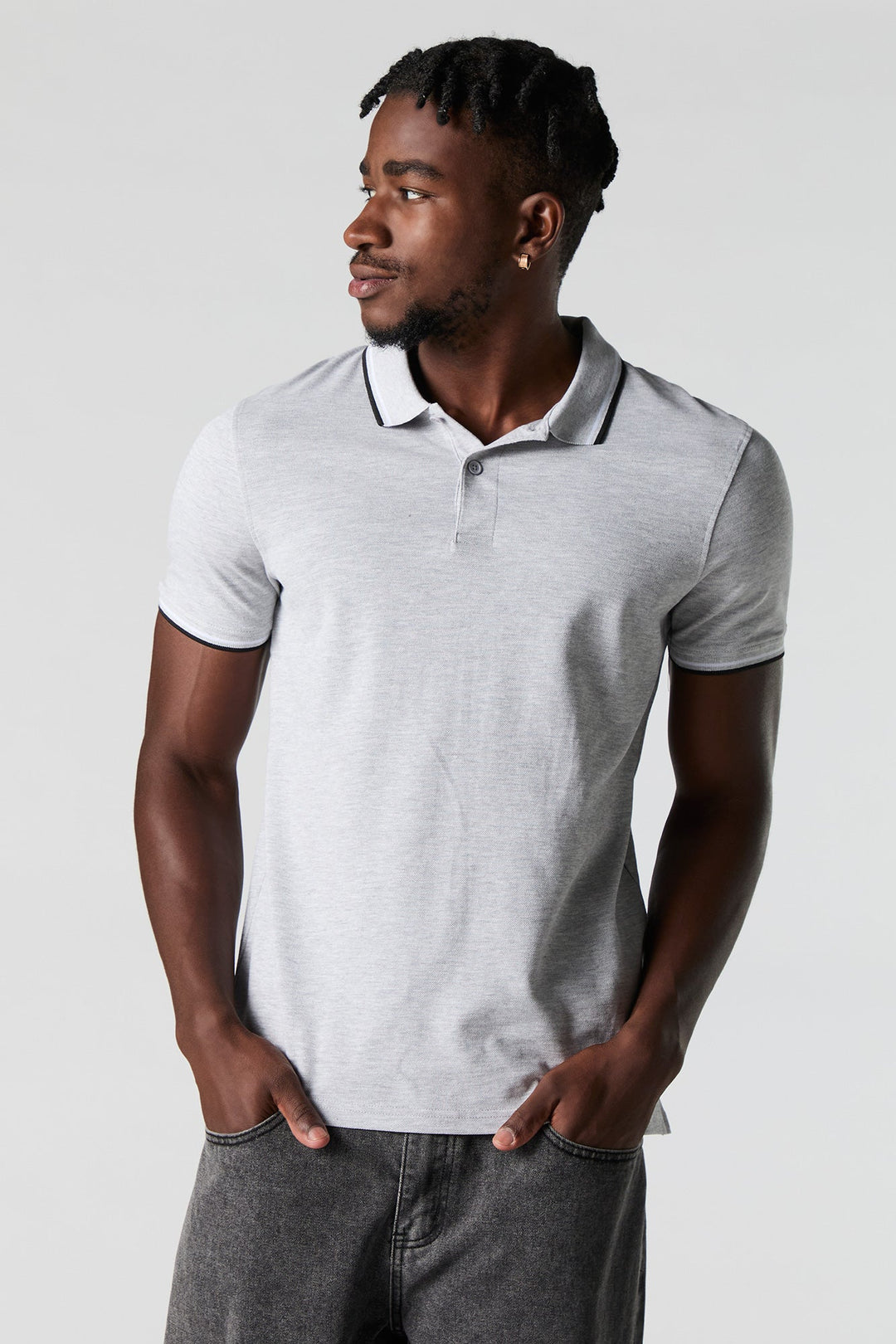 Contrast Trim Polo T-Shirt