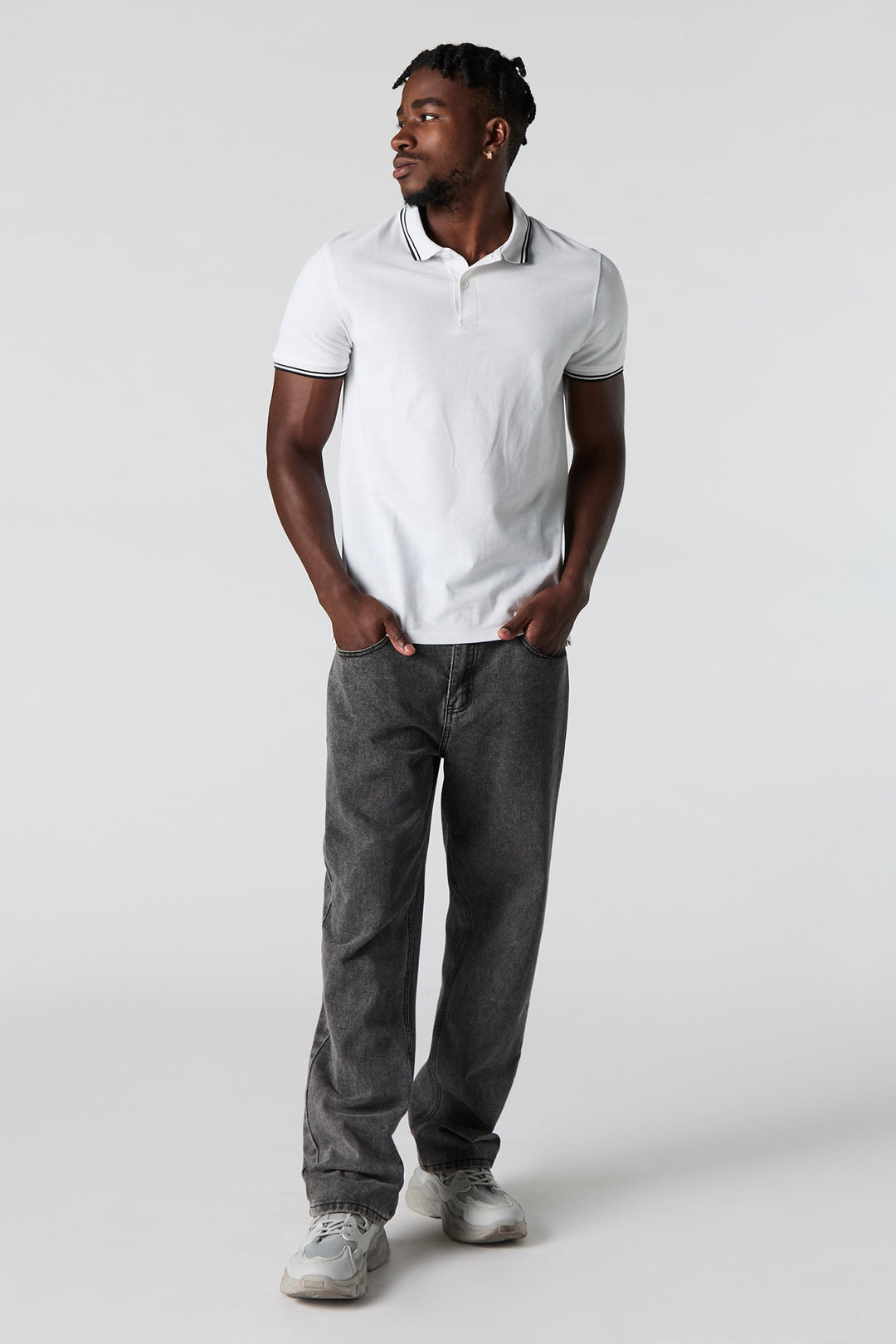 Contrast Trim Polo T-Shirt