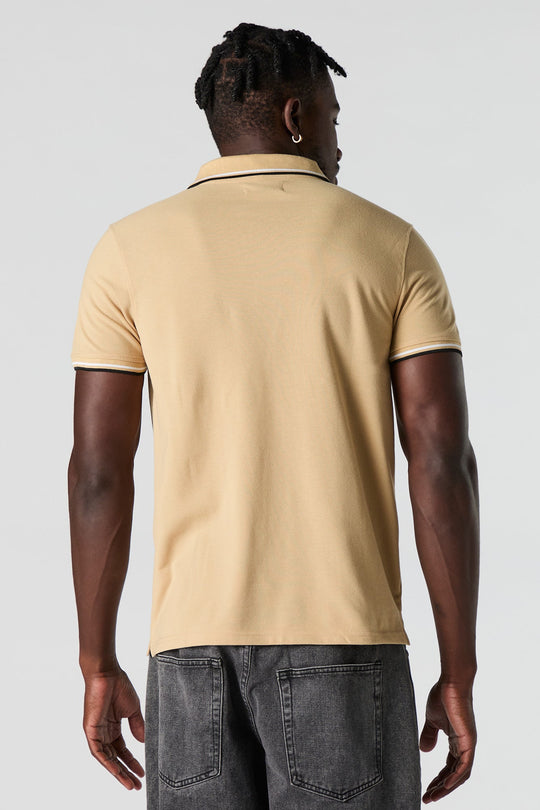 Contrast Trim Polo T-Shirt