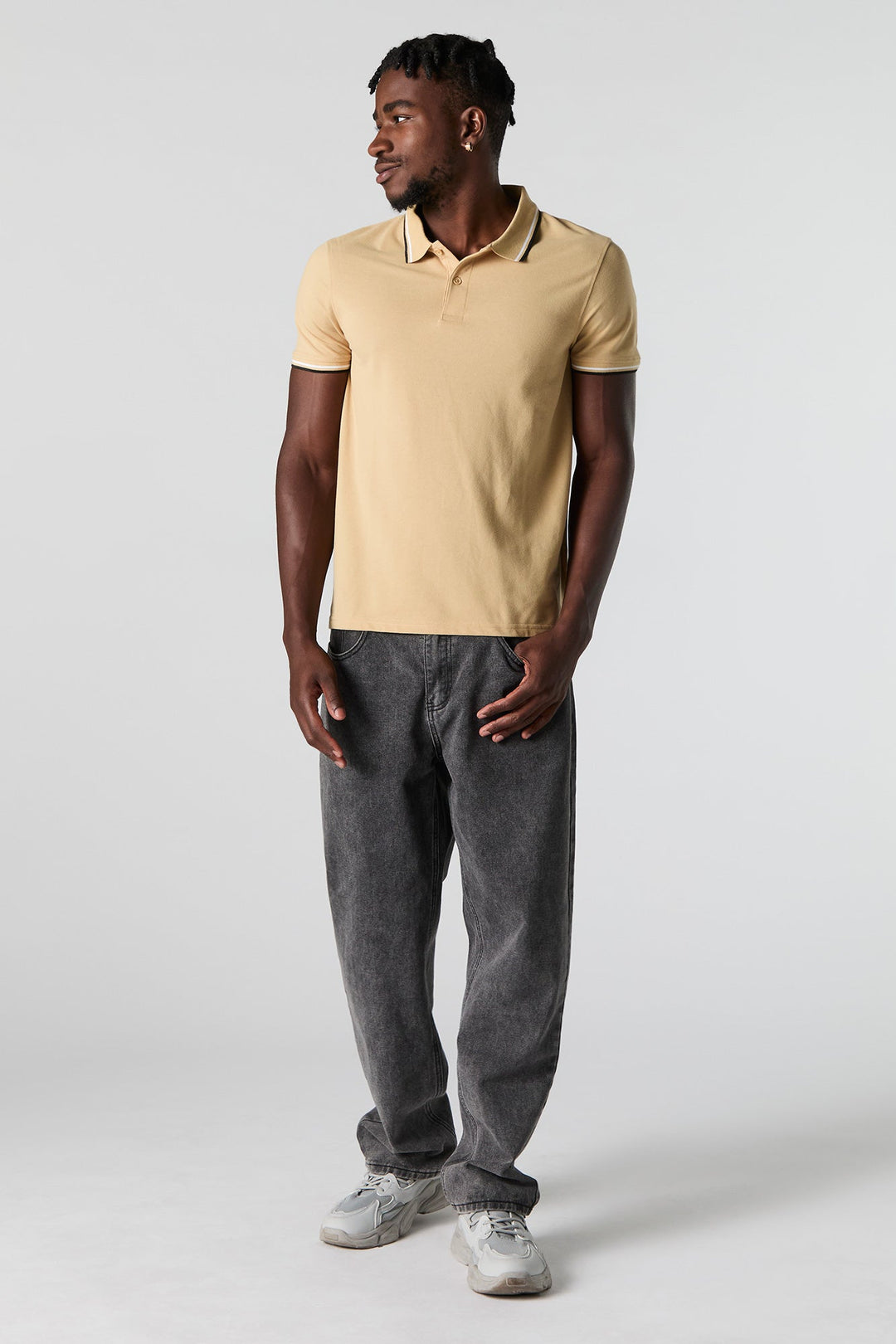 Contrast Trim Polo T-Shirt