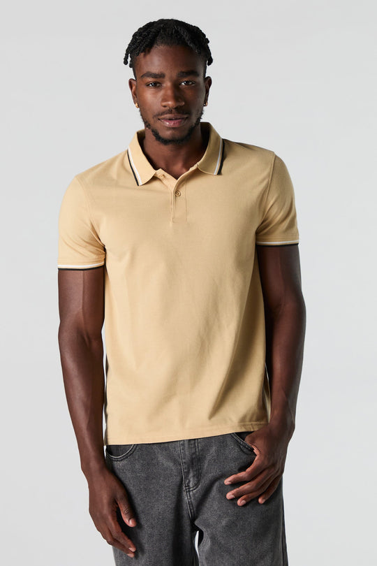 Contrast Trim Polo T-Shirt