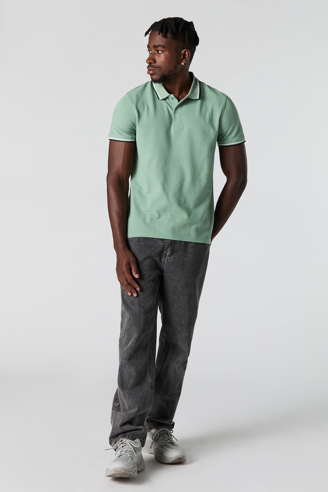 Contrast Trim Polo T-Shirt