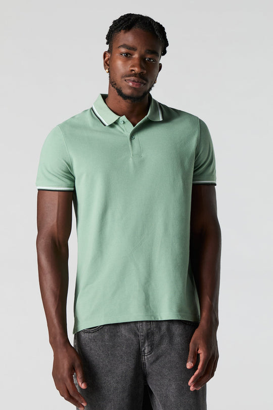 Contrast Trim Polo T-Shirt