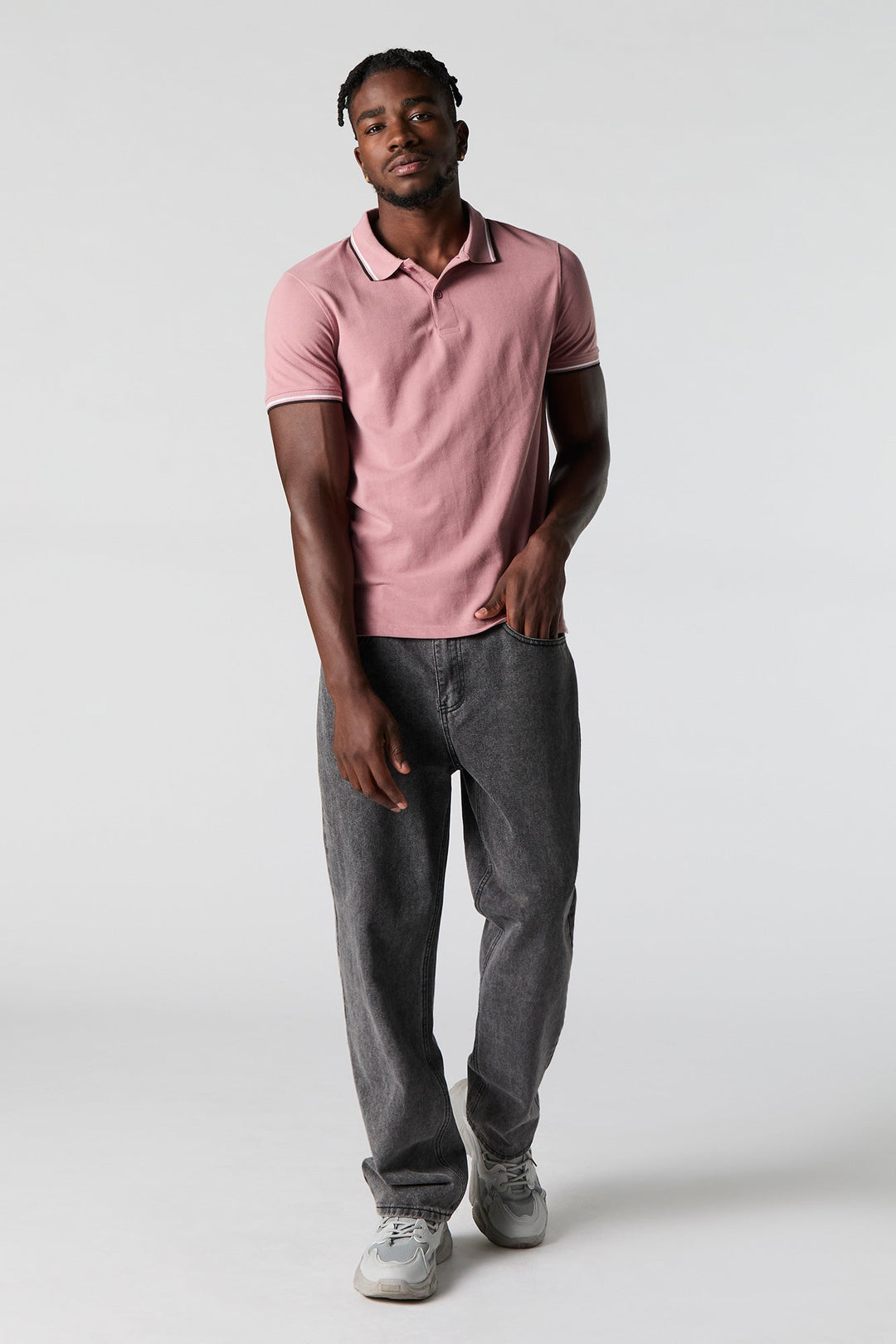 Contrast Trim Polo T-Shirt