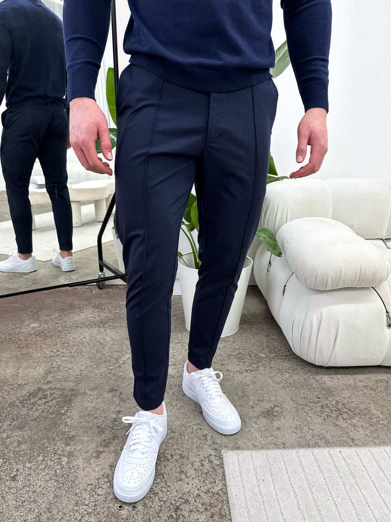 capone Luxe Trousers - Navy Blue