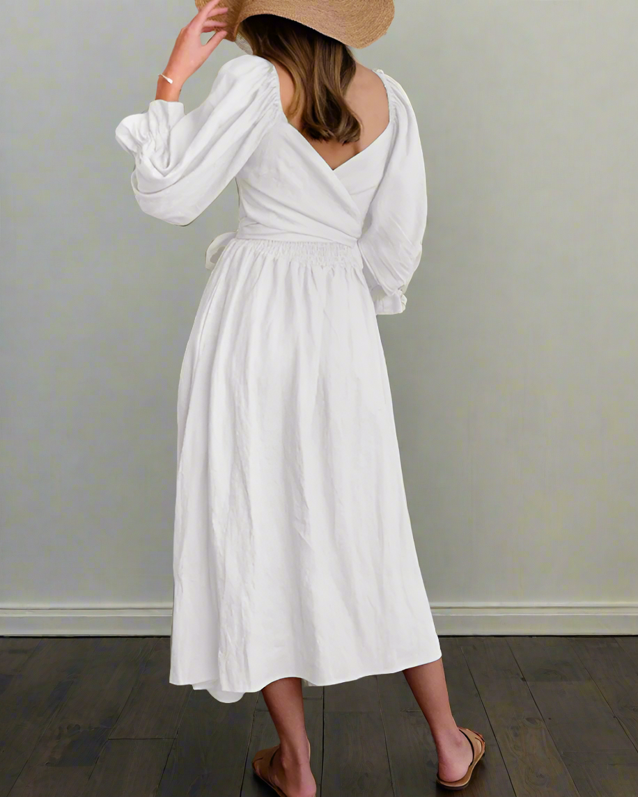 OPHELIA | French Dress with Ruffled Sleeves