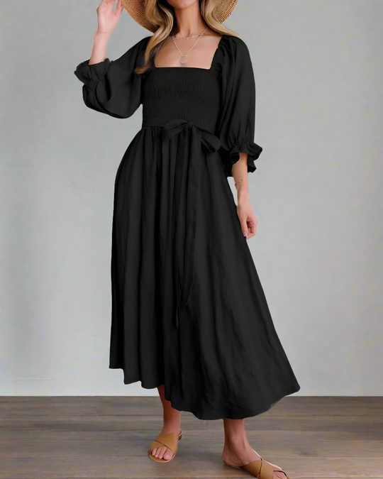 OPHELIA | French Dress with Ruffled Sleeves