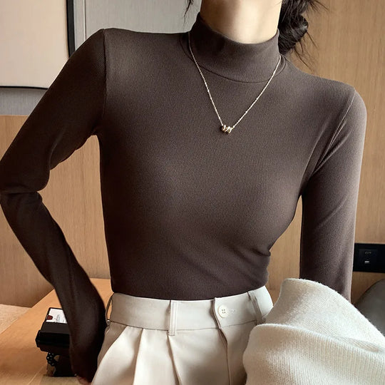 Women's Cotton Turtleneck Sweater