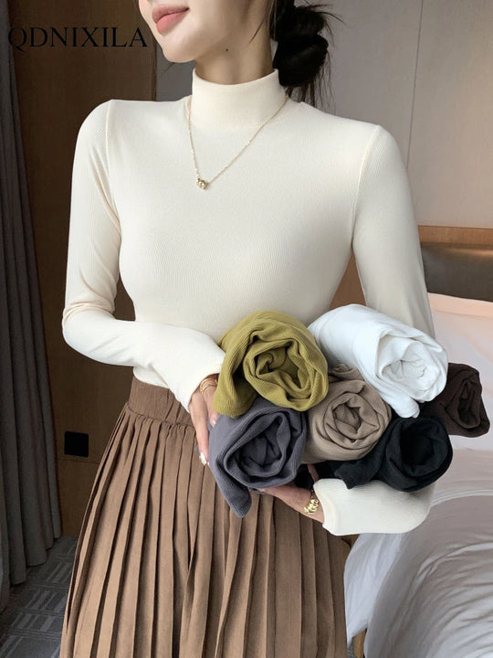 Women's Cotton Turtleneck Sweater