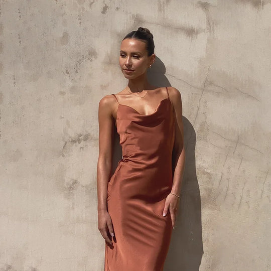 Vanessa™ | Long Satin Dress