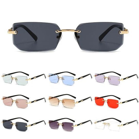 Lunettes de soleil sans monture pour hommes 