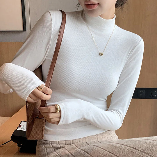 Women's Cotton Turtleneck Sweater